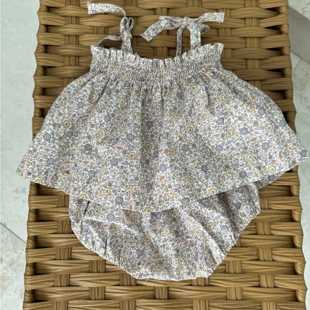 Teddy & Minou Floral Kids Dress and Bloomers Set